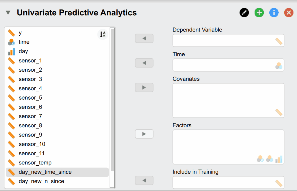 Figure 1: Selecting necessary variables